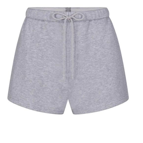 skims cotton fleece shorts ap-sho-0835 color heather gray - Picture 3 of 11